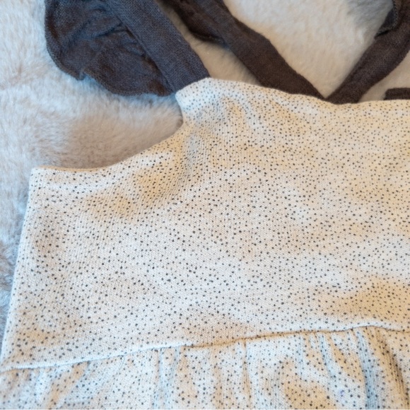 Zara Girls Ruffle Overall Jumper Gray Ivory Size 4-5 Years - Picture 7 of 10